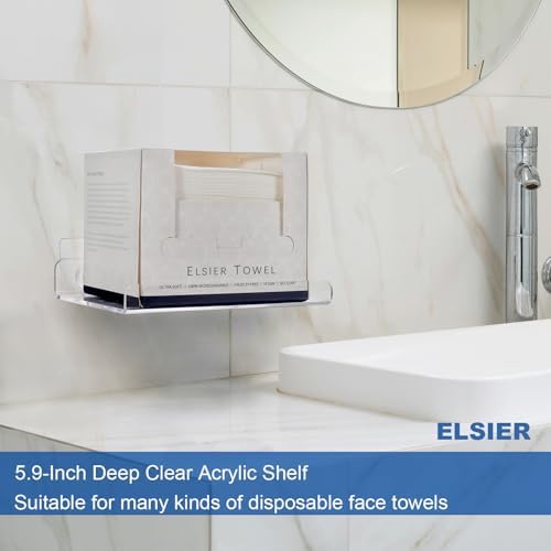 ELSIER Acrylic Floating Shelves for Wall 59 Inch Deep