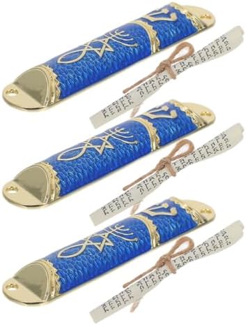 LUOZZY 3sets Messianic Seal Mezuzah Case with Scroll