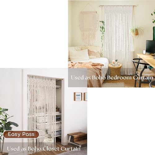 Lino Rosa 80 Inch Beaded Curtain for Doorway