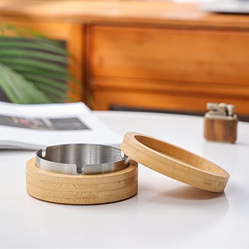 Stylish Small Ashtray with Lid for Indoor and Outdoor Use