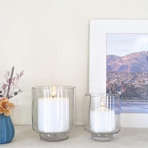 CYS EXCEL Clear Glass Hurricane Candle Holder Vase 55 x 45 Inch
