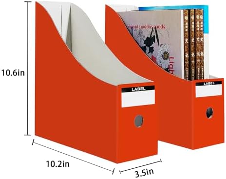 Limitliho 2 Pack Cardboard Magazine Storage Boxes