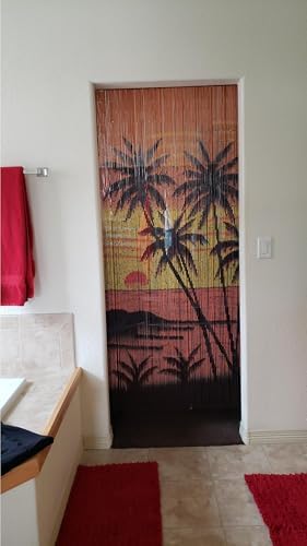 Beaded Curtain with 125 Strands and Hanging Hardware