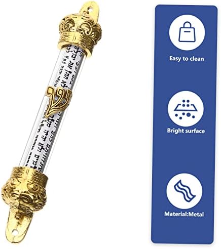 Delicate Metal Mezuzah Scroll for Home Door
