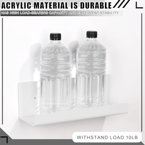 Zioffiel 2 Pack White Acrylic Floating Shelves 118 Wall Organizer