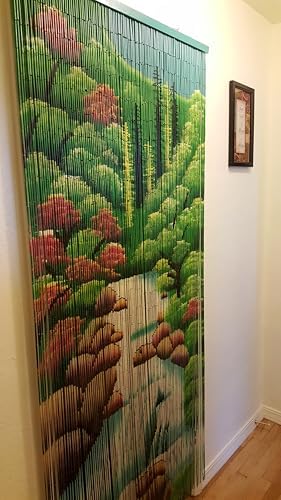Beaded Curtain 125 String Handmade Bamboo Decor Panel