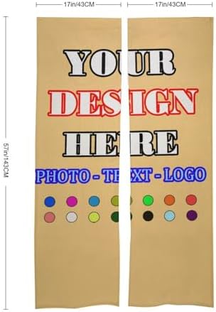 Custom Japanese Noren Door Curtain with Photo Text and Logo
