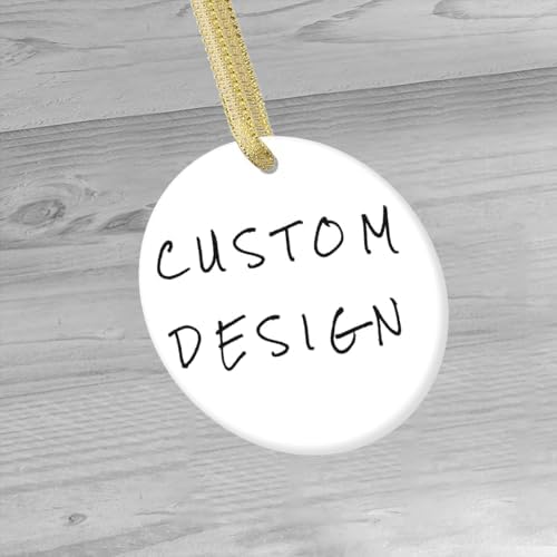 Custom Design Personalized Christmas Ornament Ceramic Photo Ornament with Text and Image