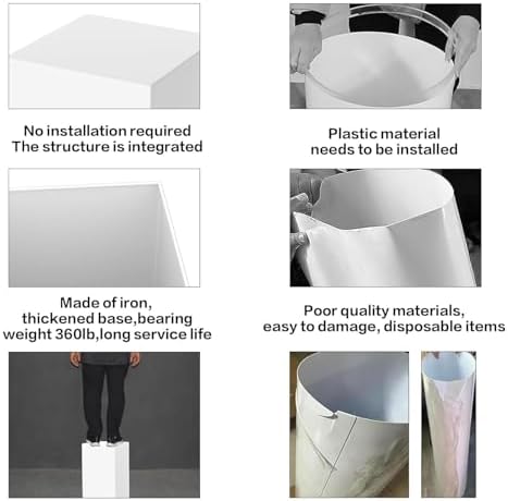 White Square Display Pedestal Stand for Events