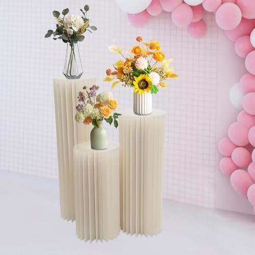 Foldable Cardboard Flower Stand 3Pcs for Wedding Display