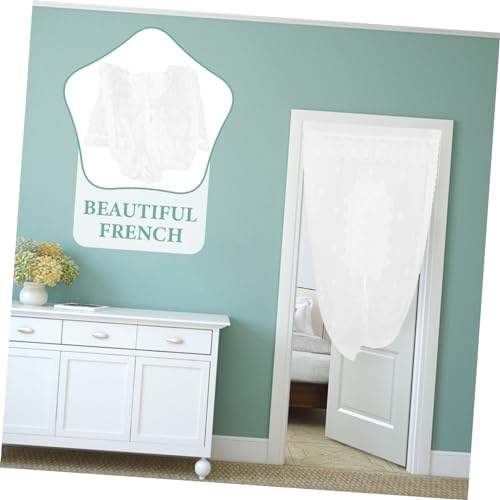 LIFKOME Sheer Door Panel Curtain for Kitchen Bedroom French Style Drapery