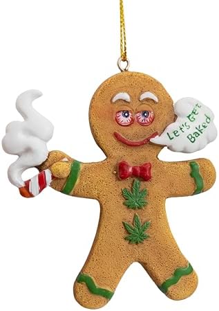Gingerbread Man Lets Get Baked Christmas Tree Ornament