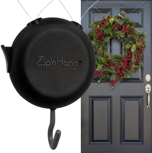 Zip n Hang Wreath Hanger - Black 1 Pack Damage Free
