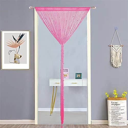Beaded Curtain Pink 100x200cm for Door Decor