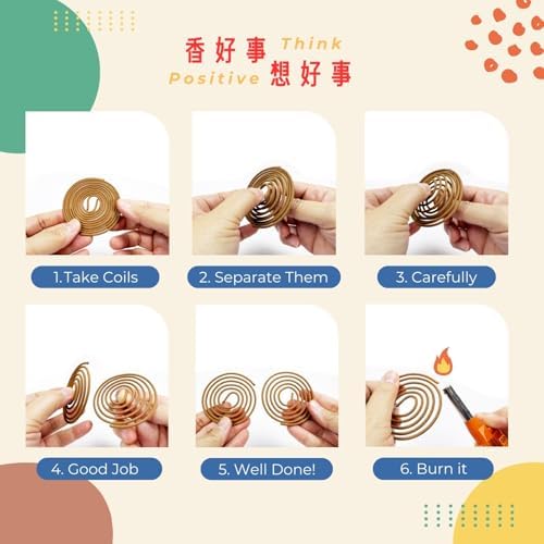 B77 Agarwood Incense Coils 48pcs 3-35hr Taiwan Style