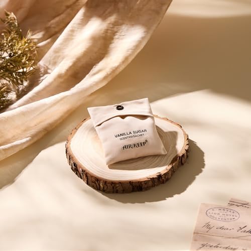 Airkeep Car Air Freshener - Vanilla Sugar Sachets for Drawer and Closet