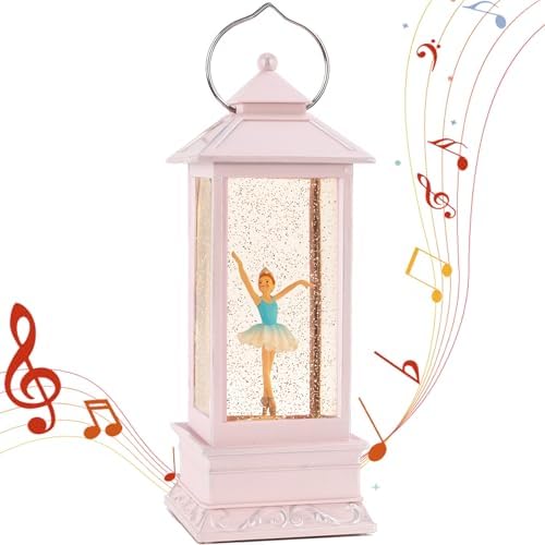 11 Inch Musical Ballerina Snow Globe with Light and 6H Timer