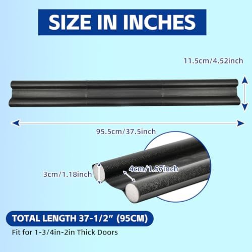 Door Wind Shield Silent Board with Insulated Sponges Black