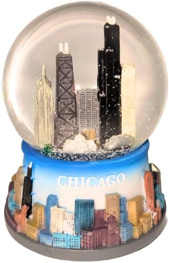 Chicago Color Musical Snow Globe 100mm