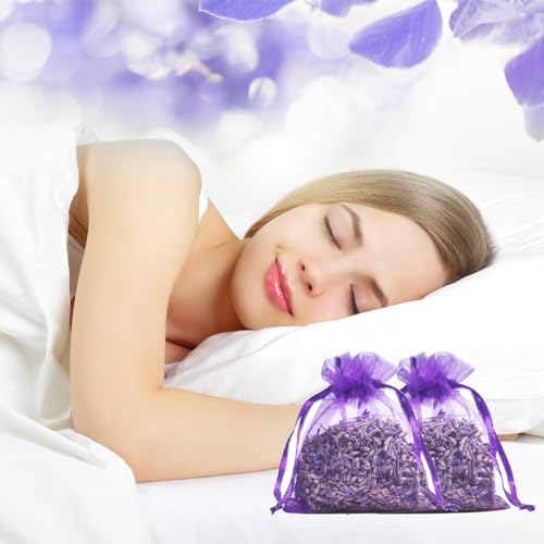 24 Pack French Dried Lavender Sachets for Home Fragrance