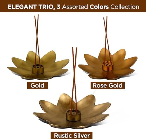 Raajsee Flower Incense Holder Set of 3