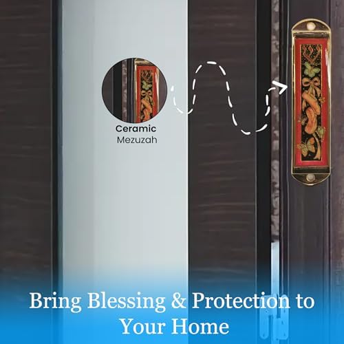 Majestic Giftware Ceramic Mezuzah Case with Jerusalem Design