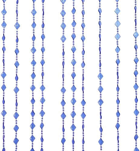 Ave Split Beaded Curtain Dark Blue 18 Strand