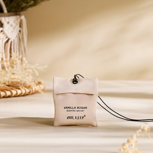 Airkeep Car Air Freshener - Vanilla Sugar Sachets for Drawer and Closet