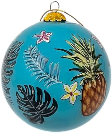 Pineapple Tropical Delight Hawaiian Christmas Ornament 3 Inch