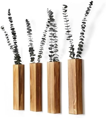 Sawoake Wooden Wall Planter Set of 4 - Modern Home Decor