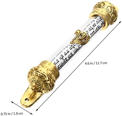 Delicate Metal Mezuzah Scroll for Home Door