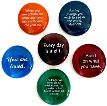 Lifeforce Glass Encouragement Stones Set of 6