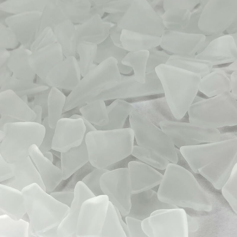 Small White Sea Glass 40 Pieces Frosty Art Glass