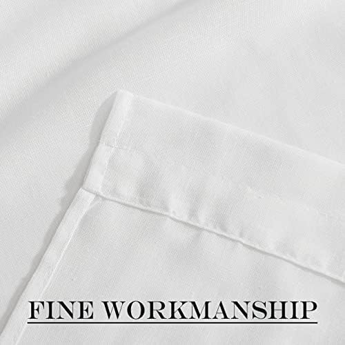 NICETOWN Sheer Curtain for French Door 26 x 80 White