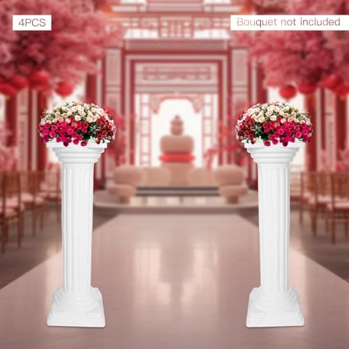Roman Pillars Party Decor Set of 4 with Adjustable Height