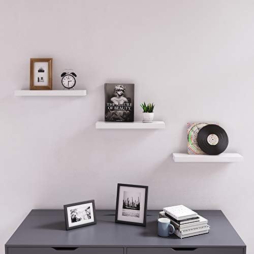SONGMICS Floating Shelf 157 Inches White Wall Mount Shelf