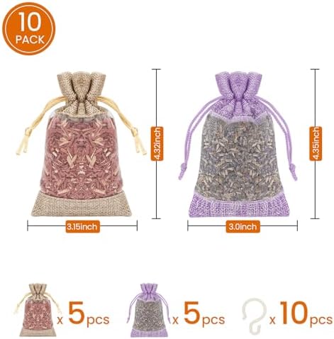 Homode Cedar Wood Lavender Sachets - Pack of 10