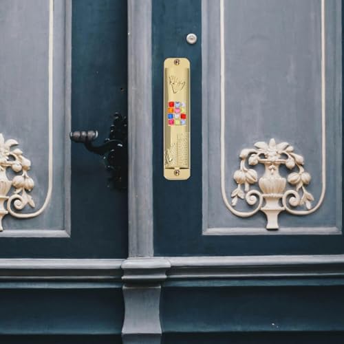 HOLIDYOYO 2 Sets Metal Retro Mezuzah Scrolls Door Decorations