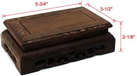 CVHOMEDECO Primitives Rustic Rosewood Rectangle Display Stand