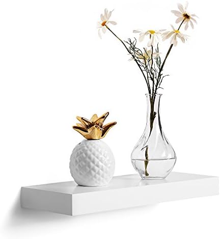 SONGMICS Floating Shelf 157 Inches White Wall Mount Shelf