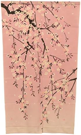 Japanese Style Sakura Noren Curtain for Home or Restaurant Divider