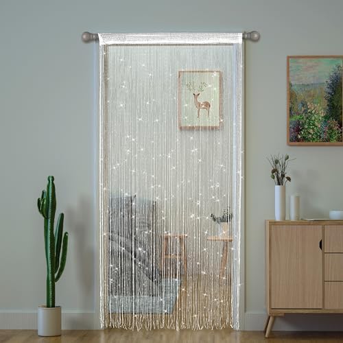 Glitter Beaded Curtain Panel for Windows Doorway