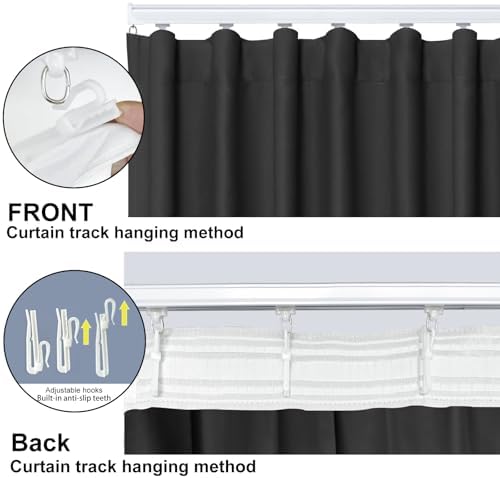 Room Divider Curtains with Hooks 1 Panel Grey 100x84 Inch