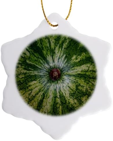 3 Inch Snowflake Porcelain Ornament Watermelon
