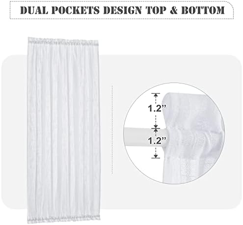 Pony Dance Door Window Curtains 80 Inch Length White Panels