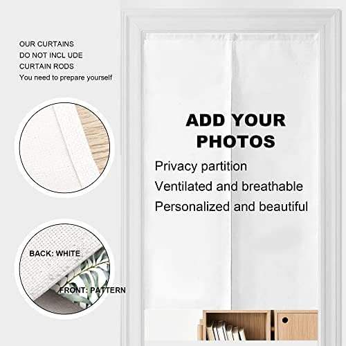 SIGNFORD Custom Door Curtain with Photo Text Room Divider Panel