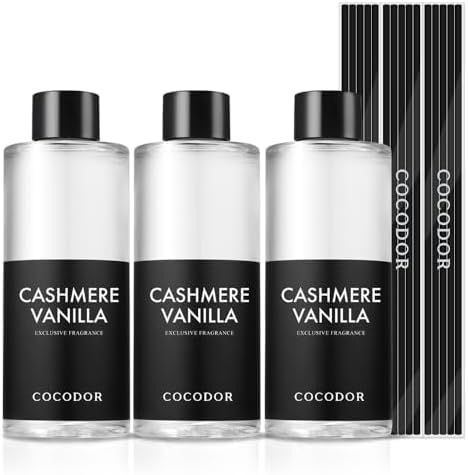 Cocodor Cashmere Vanilla Reed Diffuser Refill 3 Pack