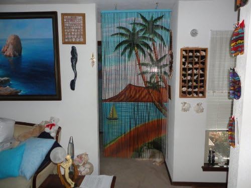 Handmade Beaded Curtain with 4000 Painted Beads