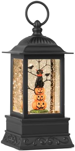 Melunar 10 Halloween Snow Globe with Light and Music
