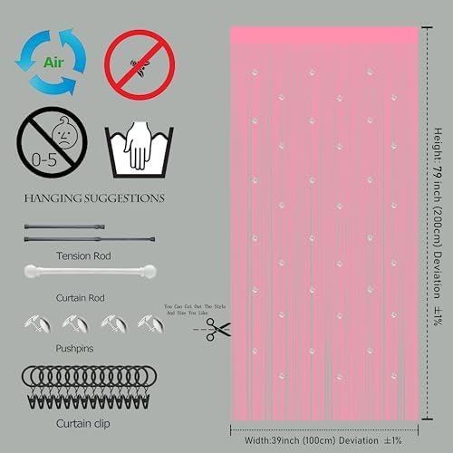Beaded String Curtains for Doorways Boho Bedroom Decor